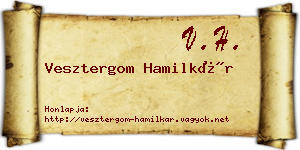 Vesztergom Hamilkár névjegykártya